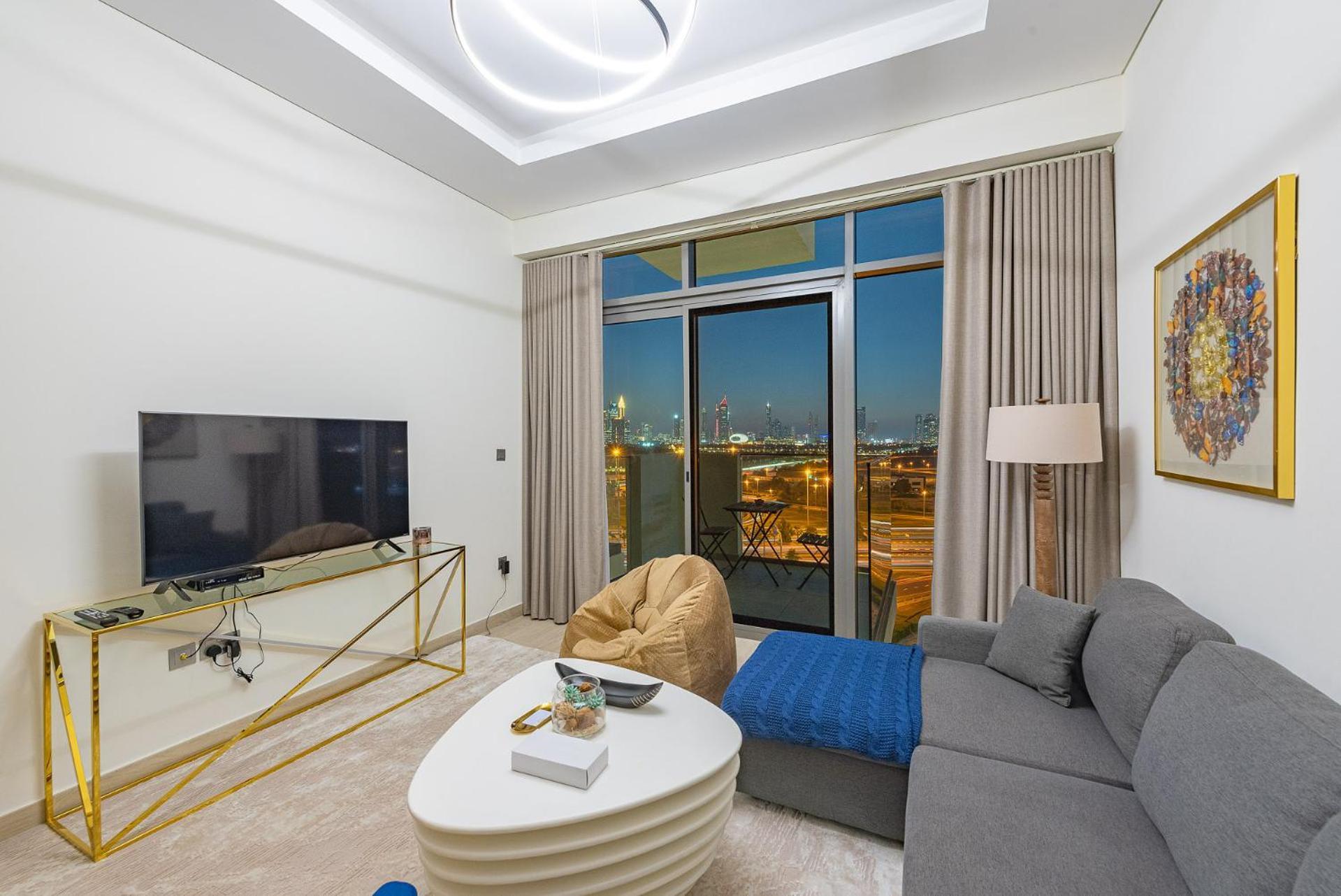 Apartamento Cozy & Convenient 1Br Haven In Al Jaddaf Dubái Exterior foto
